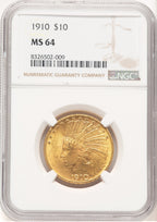 1910 $10 Indian Eagle NGC MS64