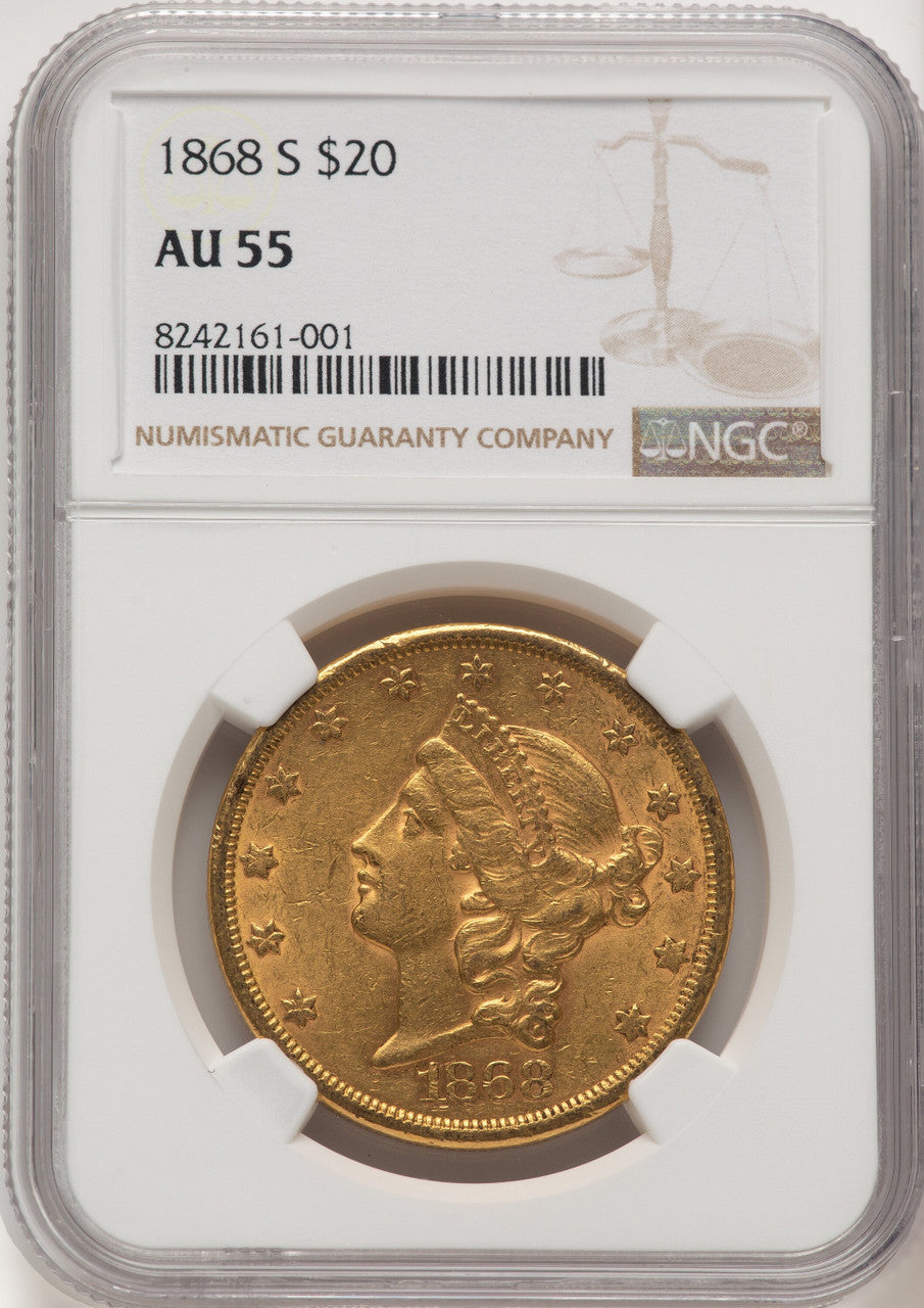 1868-S $20 Liberty Double Eagle NGC AU55 (572325098)