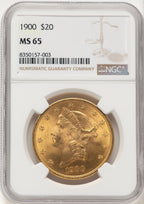 1900 $20 Liberty Double Eagle NGC MS65