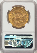 1858-S $20 Liberty Double Eagle NGC AU55