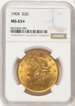 1904 $20 Liberty Liberty Double Eagle NGC MS65+ (572520035)