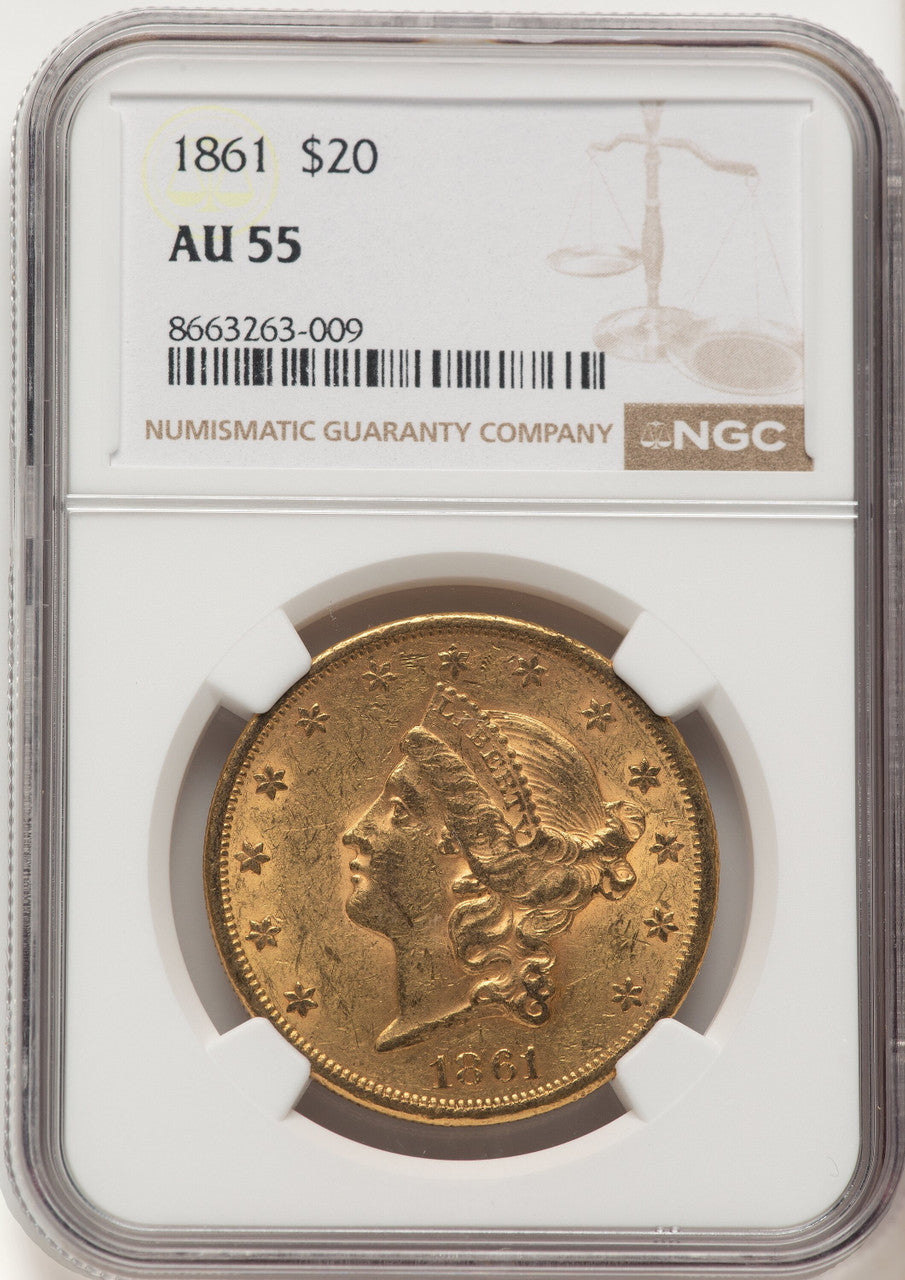 1861 $20 Liberty Double Eagle NGC AU55 (572523001)