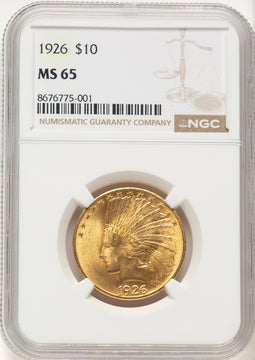 1926 $10 Indian Eagle NGC MS65 (572523047)