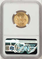 1861 $5 Liberty Half Eagle NGC MS62