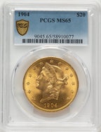 1904 $20 Liberty Liberty Double Eagle PCGS MS65