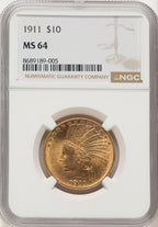 1911 $10 Indian Eagle NGC MS64