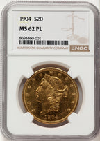 1904 $20 PL Liberty Double Eagle NGC MS62