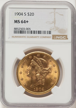 1904-S $20 Liberty Double Eagle NGC MS64+