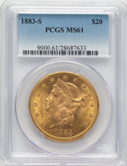 1883-S $20 Liberty Double Eagle PCGS MS61