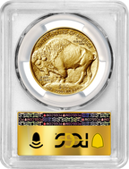 2024 $50 One Ounce Gold Buffalo FDI Gold Foil Label PCGS MS70