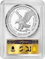 2023-W Proof Silver Eagle First Day of Issue Gold Label PCGS PR70 DCAM