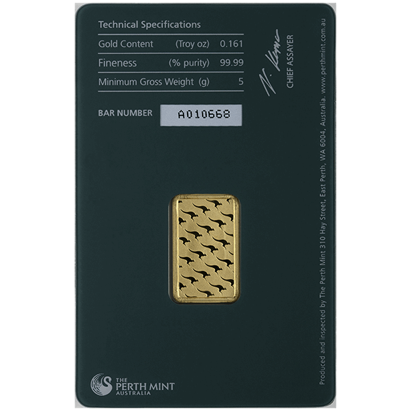 5 GRAM GOLD BAR PERTH