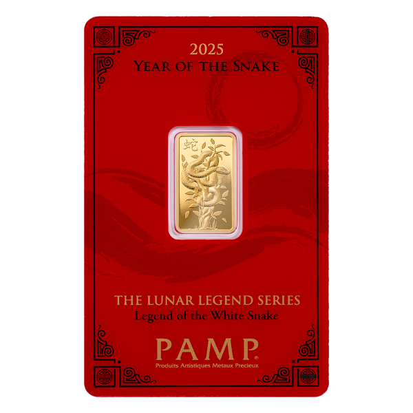 5 Gram Legend of the White Snake Gold Bar