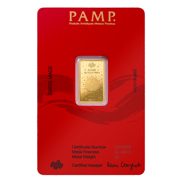 5 Gram Legend of the White Snake Gold Bar