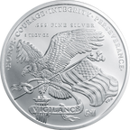 5 OZ SILVER ROUND 250TH ANNIVERSARY GOLDEN STATE MINT