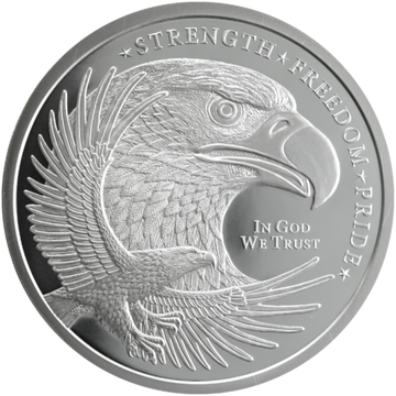 5 OZ SILVER ROUND EAGLE GOLDEN STATE MINT