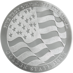 5 OZ SILVER ROUND EAGLE GOLDEN STATE MINT