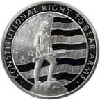 5 oz Second Amendment Right to Bear Arms Silver Round BU