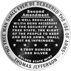 5 oz Second Amendment Right to Bear Arms Silver Round BU