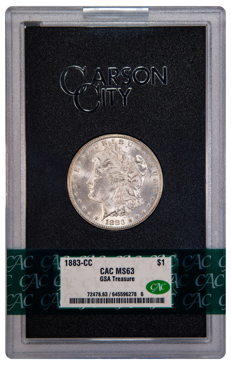 1883-CC $1 GSA Treasure Hoard Morgan Dollar CACG MS63