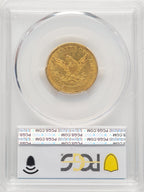 1843-O $5 Large Letters Liberty Half Eagle PCGS AU50