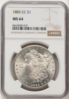 1885-CC Morgan Dollar NGC MS64
