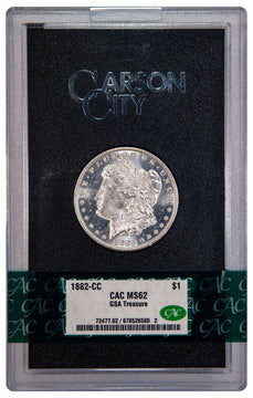1882-CC $1 GSA Treasure Hoard Morgan Dollar CAC MS62