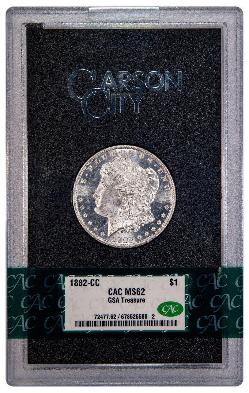 1882-CC $1 GSA Treasure Hoard Morgan Dollar CAC MS62