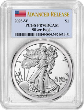 2023-W Silver Eagle Advanced Release PCGS PR70 Deep Cameo