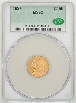 1927 $2.50 Indian Quarter Eagle CACG MS62