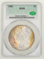 1885 $1 Morgan Dollar CAC MS66