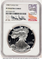 1998-P Proof Silver Eagle 1 oz Mike Castle NGC PF70