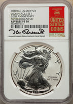 2006 3 Coin 20th Anniversary Silver Eagle Set Kenneth Bressett Red Book Miscellaneous NGC MS70