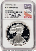1997-P Proof Silver Eagle 1 oz Mike Castle NGC PF70