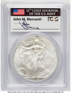 2013 Silver Eagle FS John PCGS MS70 Mercanti