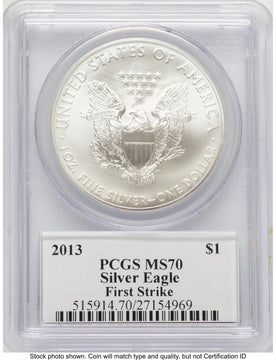 2013 Silver Eagle FS John PCGS MS70 Mercanti