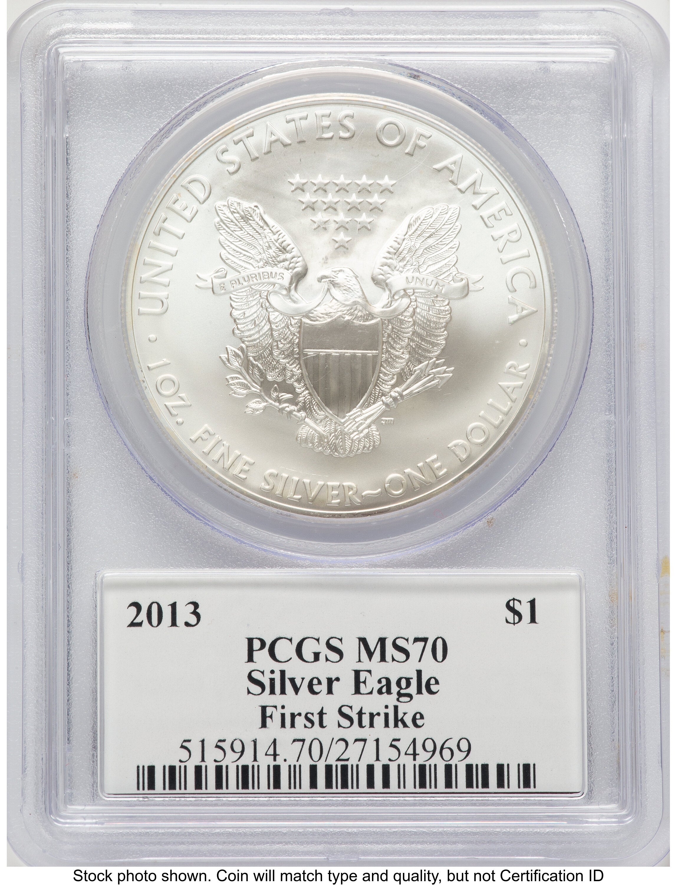 2013 Silver Eagle FS John PCGS MS70 Mercanti