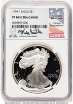 1994-P Proof Silver Eagle 1 oz Mike Castle NGC PF70