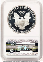 1989-S Proof Silver Eagle 1 oz Brown Label NGC PF70 (752100156)