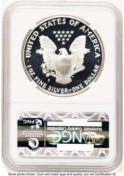 1989-S Proof Silver Eagle 1 oz Brown Label NGC PF70