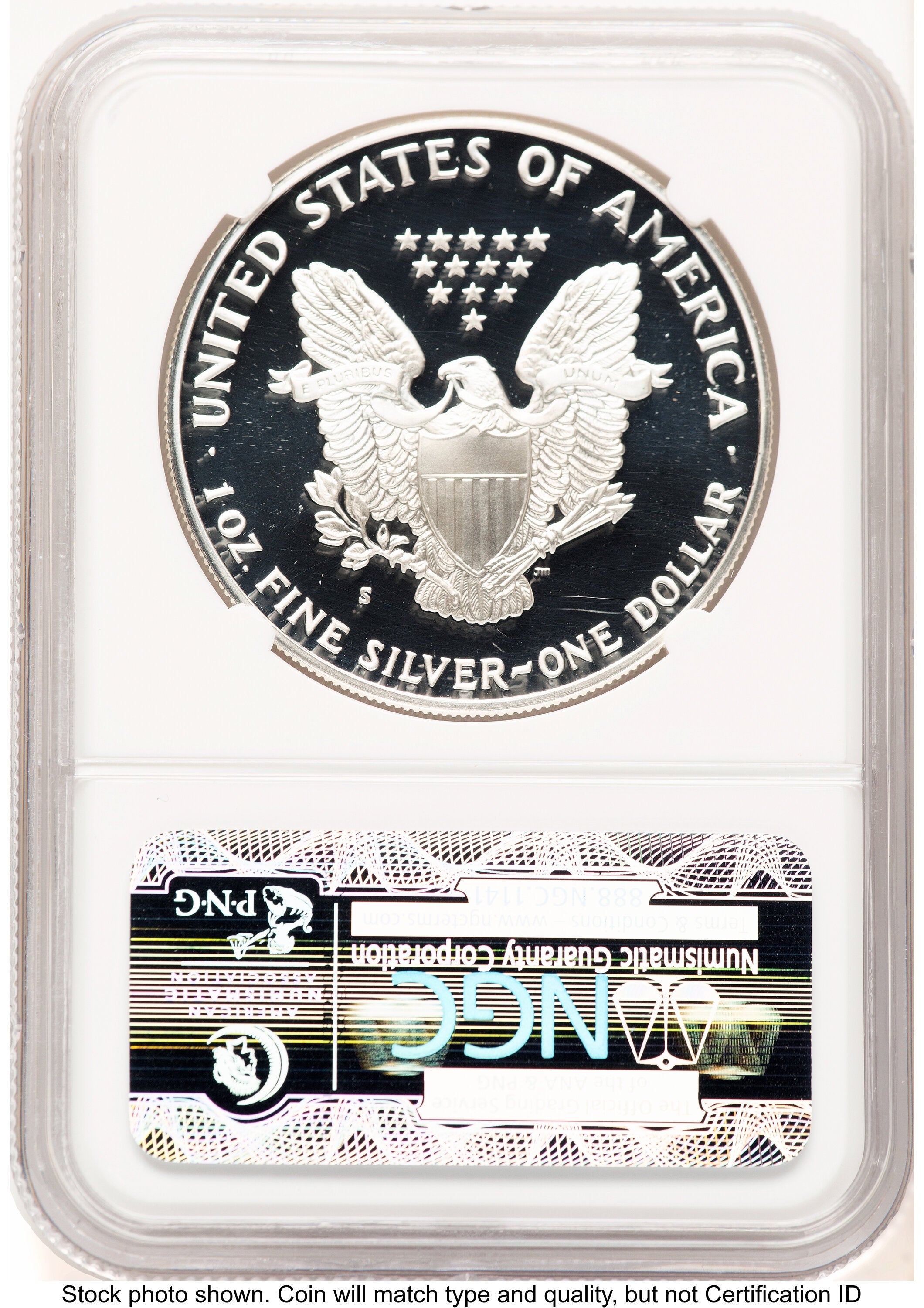 1989-S Proof Silver Eagle 1 oz Brown Label NGC PF70