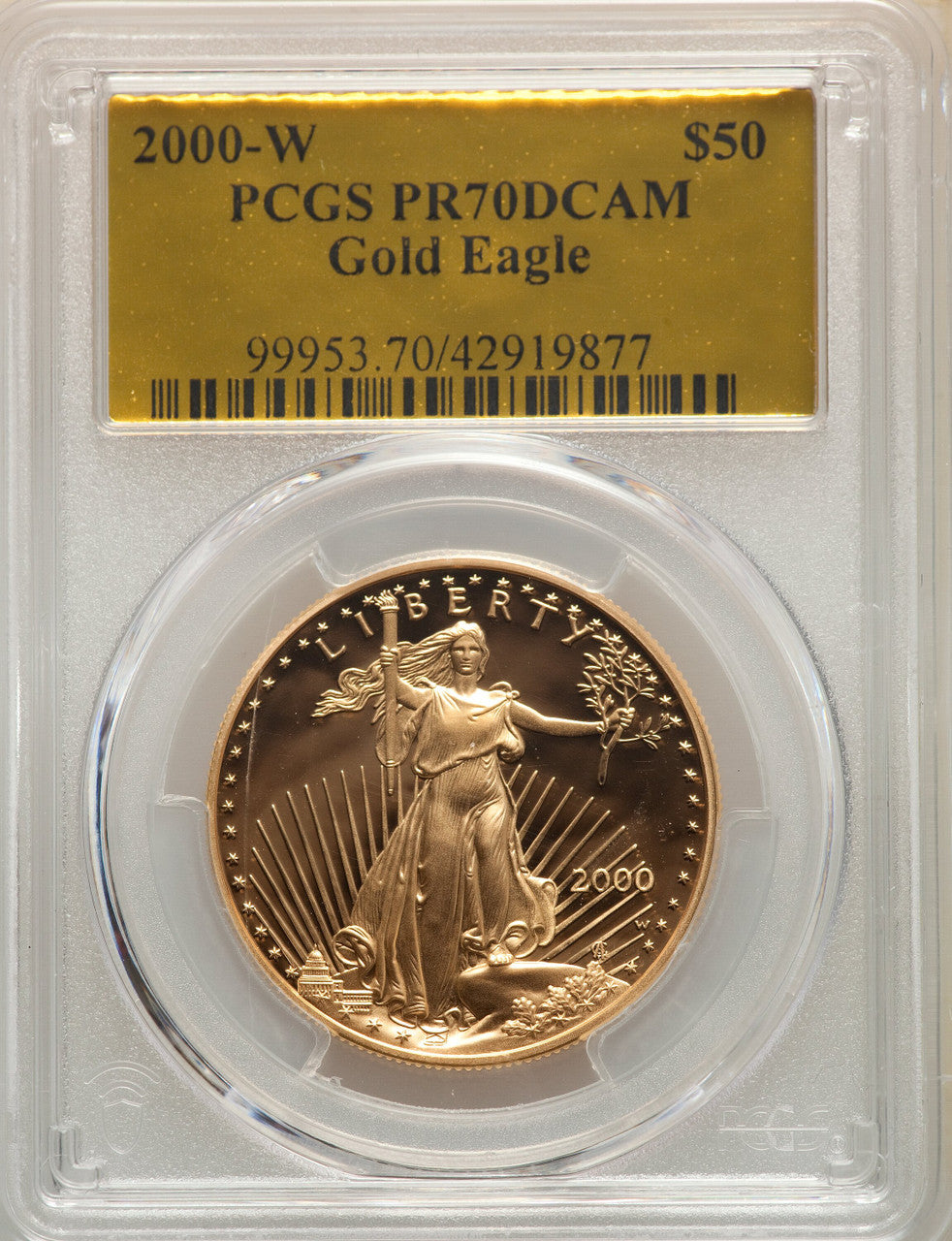 2000-W Proof Gold Eagle 4-Coin Set PCGS PR70DCAM
