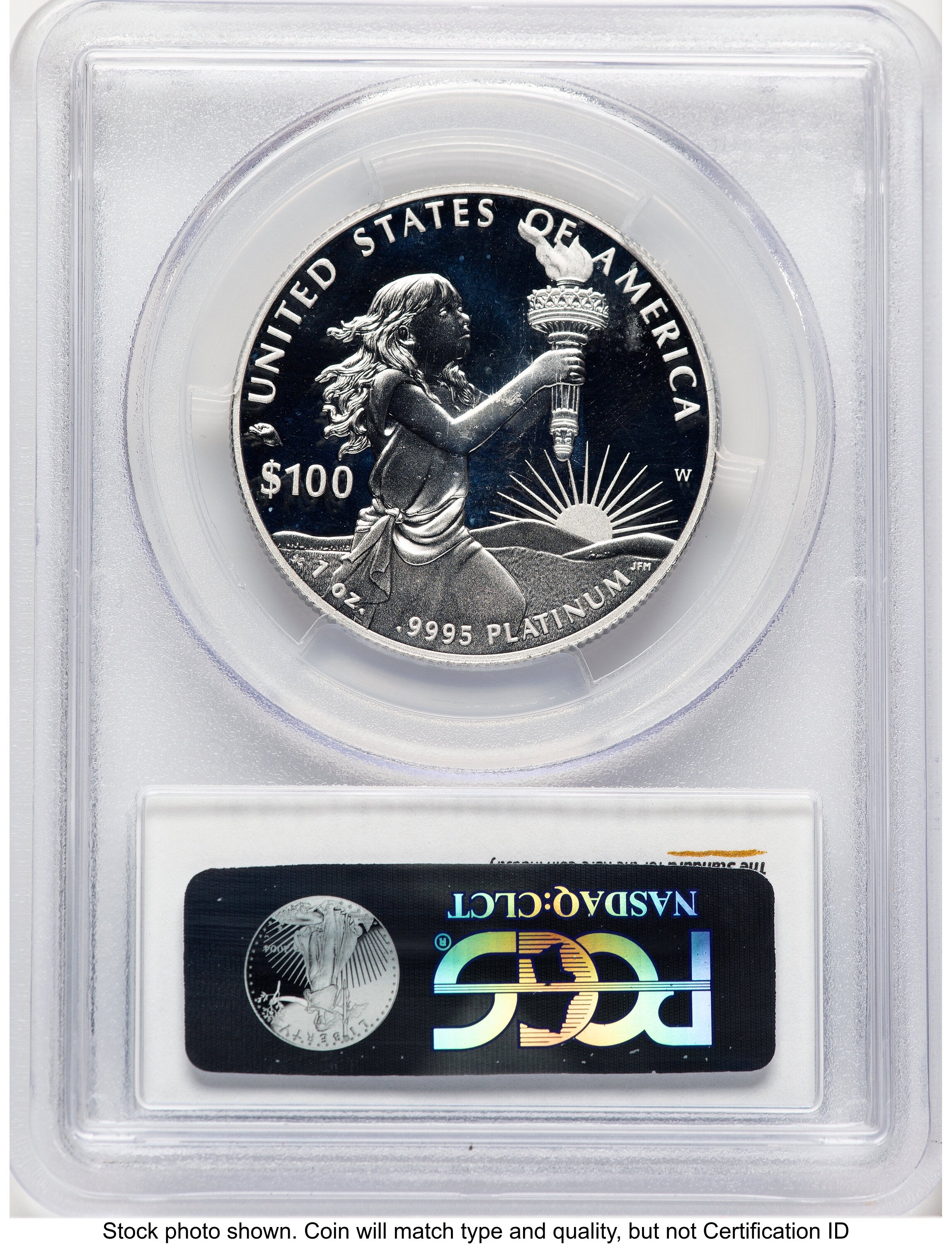 2014-W Proof Platinum Eagle 1 oz Blue Gradient PCGS PR70