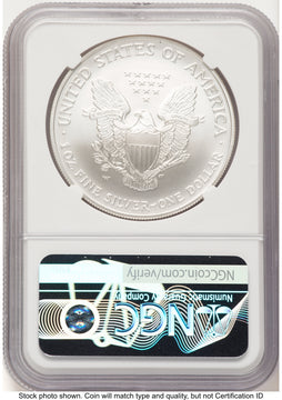 2007-W Burnished Silver Eagle 1 oz Mike Castle NGC MS70