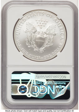 2008-W Burnished Silver Eagle 1 oz Mike Castle NGC MS70