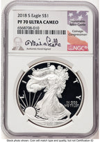 2018-S Proof Silver Eagle 1 oz Mike Castle NGC PF70