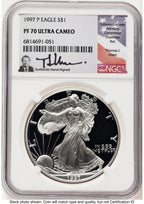 1997-P Proof Silver Eagle 1 oz Thomas Uram NGC PF70