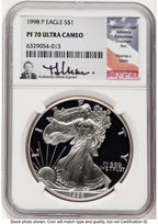 1998-P Proof Silver Eagle 1 oz Thomas Uram NGC PF70