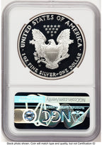 2001-W Proof Silver Eagle 1 oz Thomas Uram NGC PF70