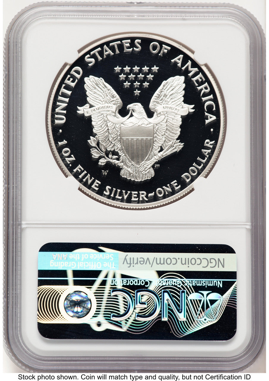 2001-W Proof Silver Eagle 1 oz Thomas Uram NGC PF70